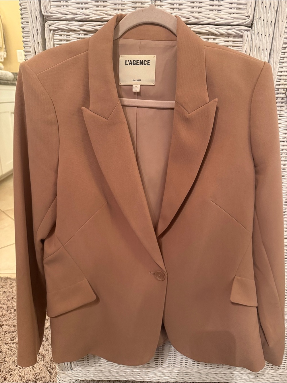 L'AGENCE Blazer in Warm Blush Tan